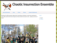 Tablet Screenshot of chaoticinsurrectionensemble.org